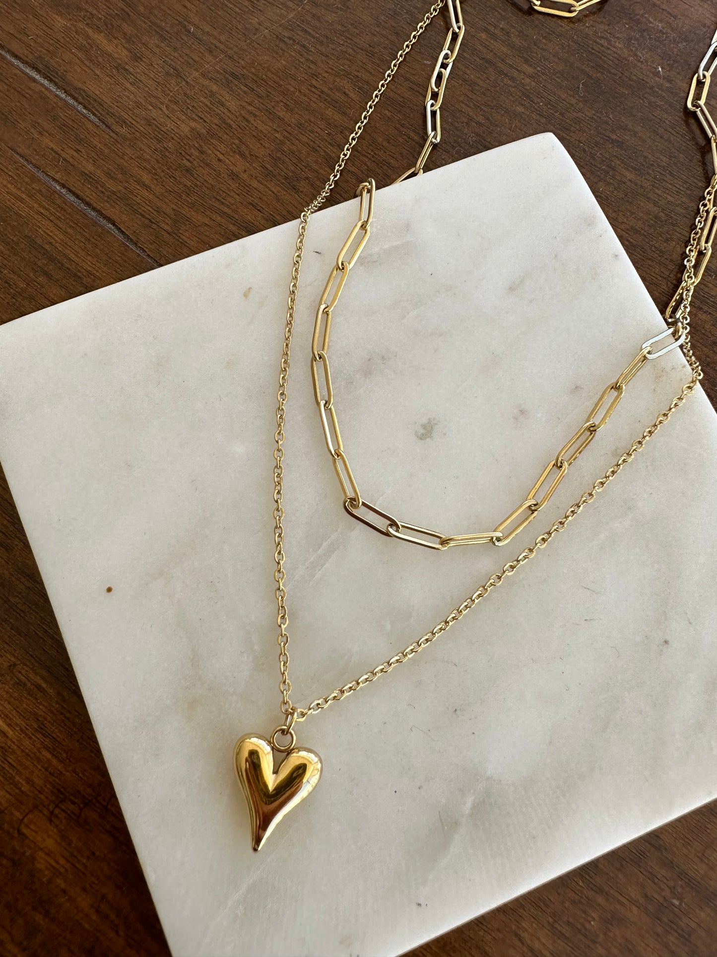 Double Layer Heart Necklace