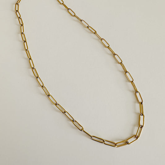 Minimalist Paper Clip Chain Necklace